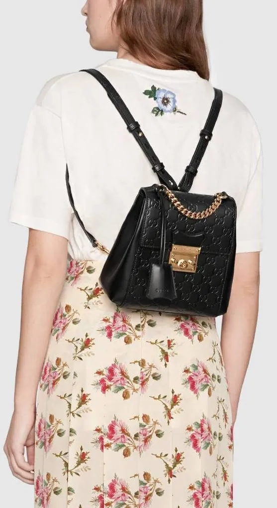 Black Padlock Signature Backpack