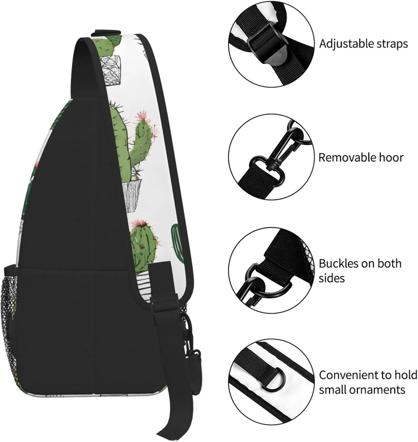 Blooming Print Cross Chest Bag Diagonally For Short-Distance Travel And Daily Use