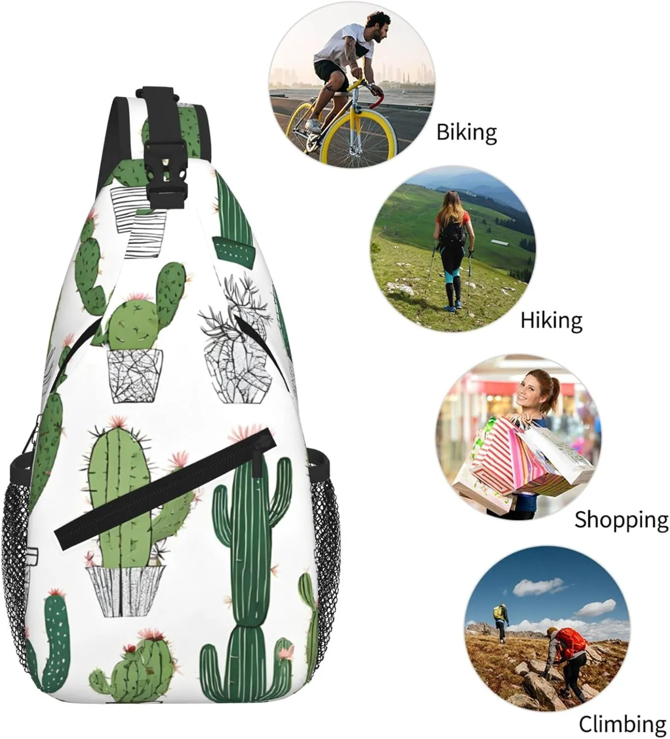 Blooming Print Cross Chest Bag Diagonally For Short-Distance Travel And Daily Use