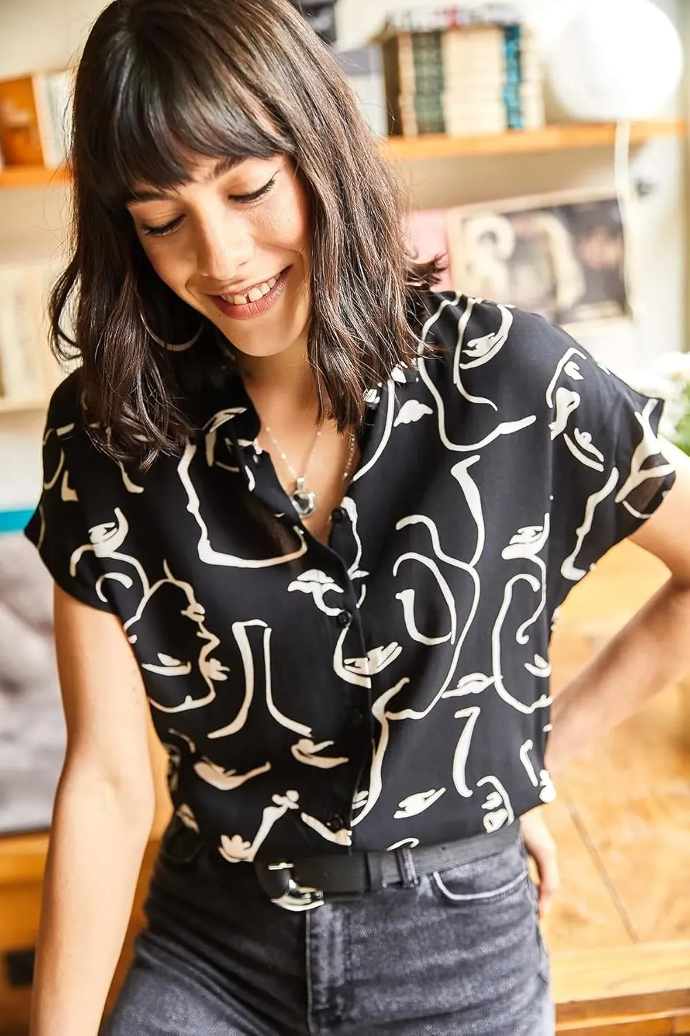 Blouses for Women Fashion, Long Sleeve Button Down Shirts Dressy Casual Tops