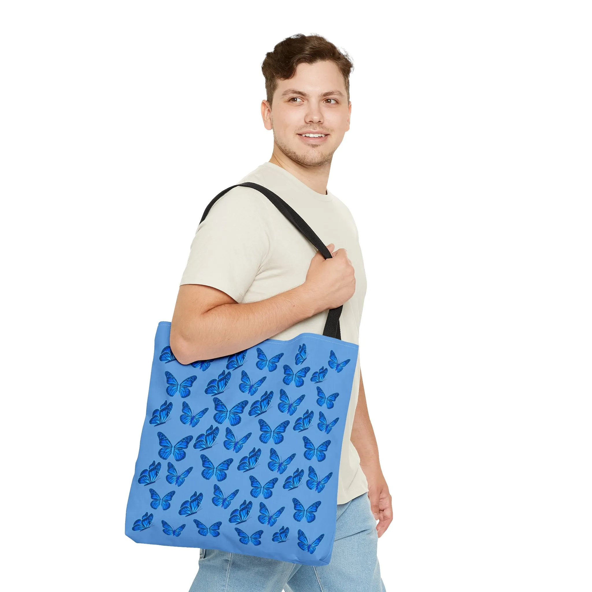 Blue Butterfly Tote Bag