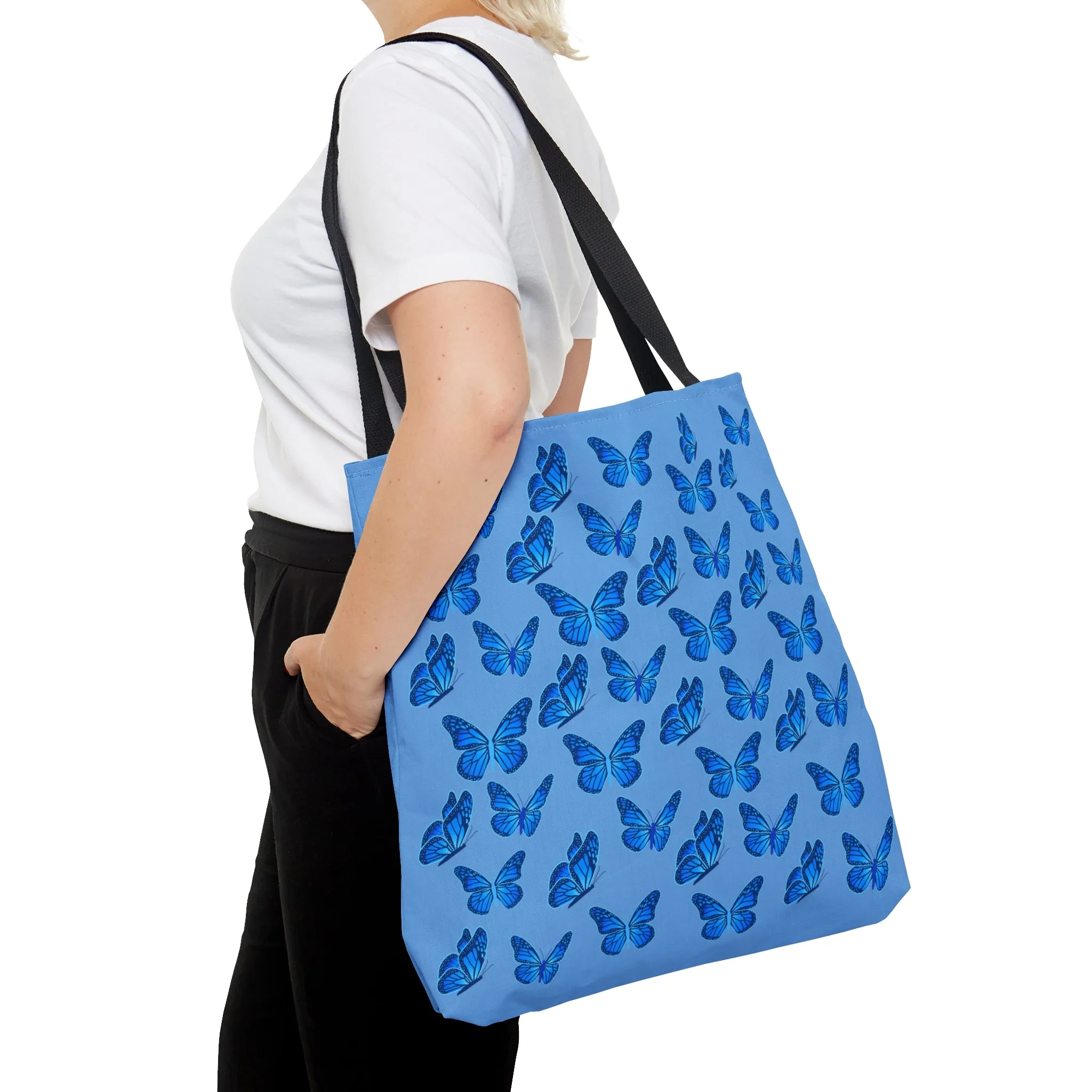 Blue Butterfly Tote Bag