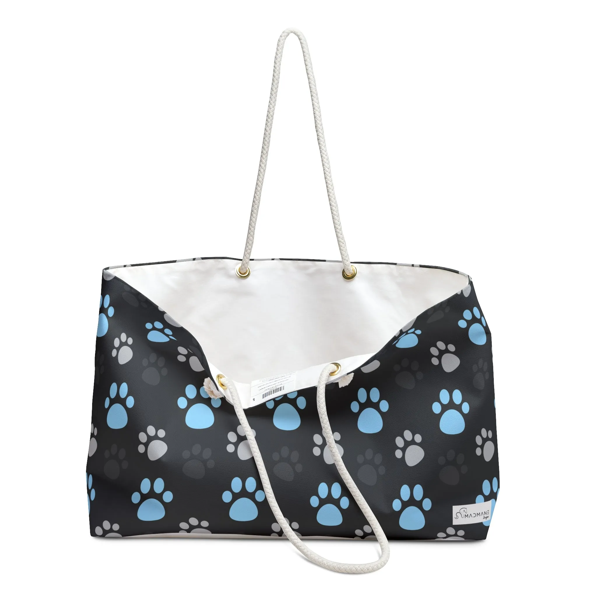 Blue Dog Paw Weekender Bag