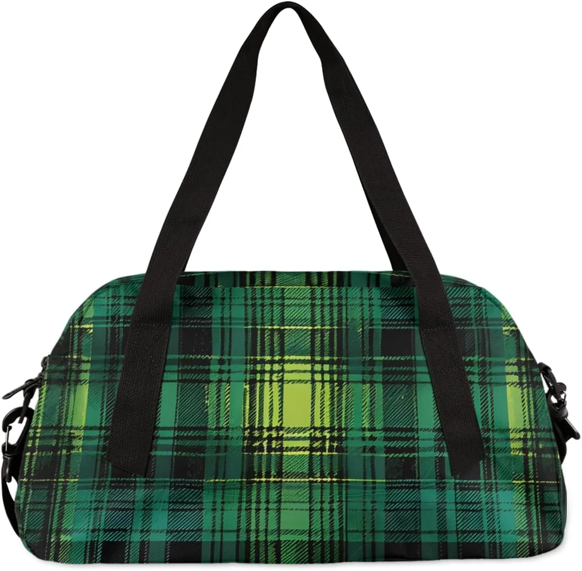 Blue Grid Kids Duffle Bag Boys Girls Small Sport Dance Gym Bag for Overnight Travel Weekender Carry On