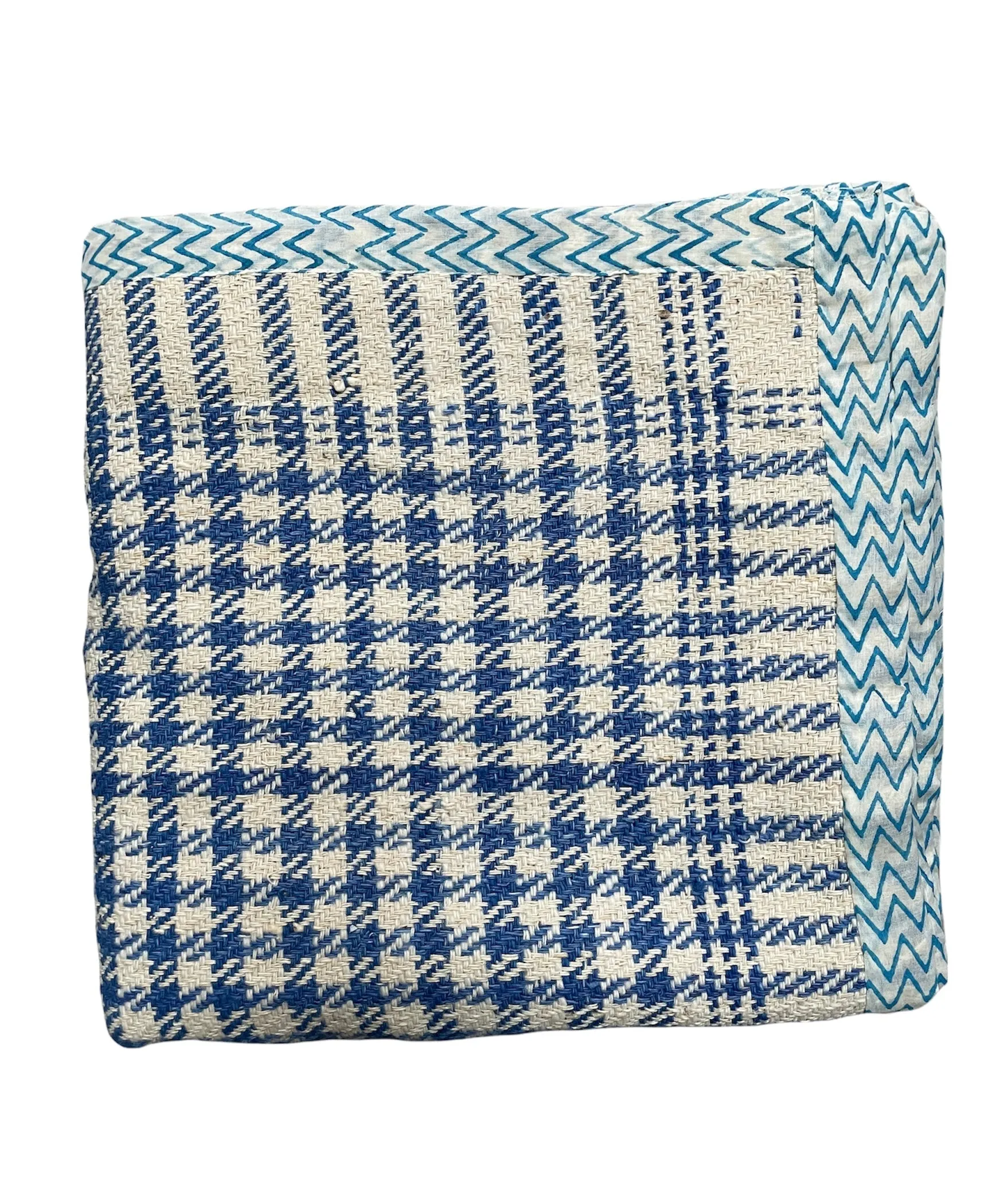 Blue Handwoven Khadi Cotton Throw/Blanket