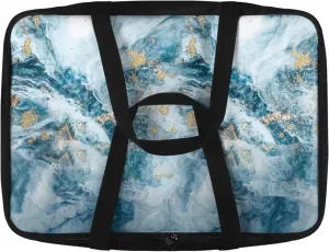 Blue Marble Print Insulated Casserole Carrier Travel Bag for Hot or Cold Food Dish Carrying Case for Beach Parties Picnic