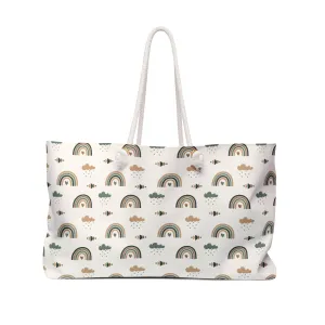 Boho Green Rainbow Weekender Bag