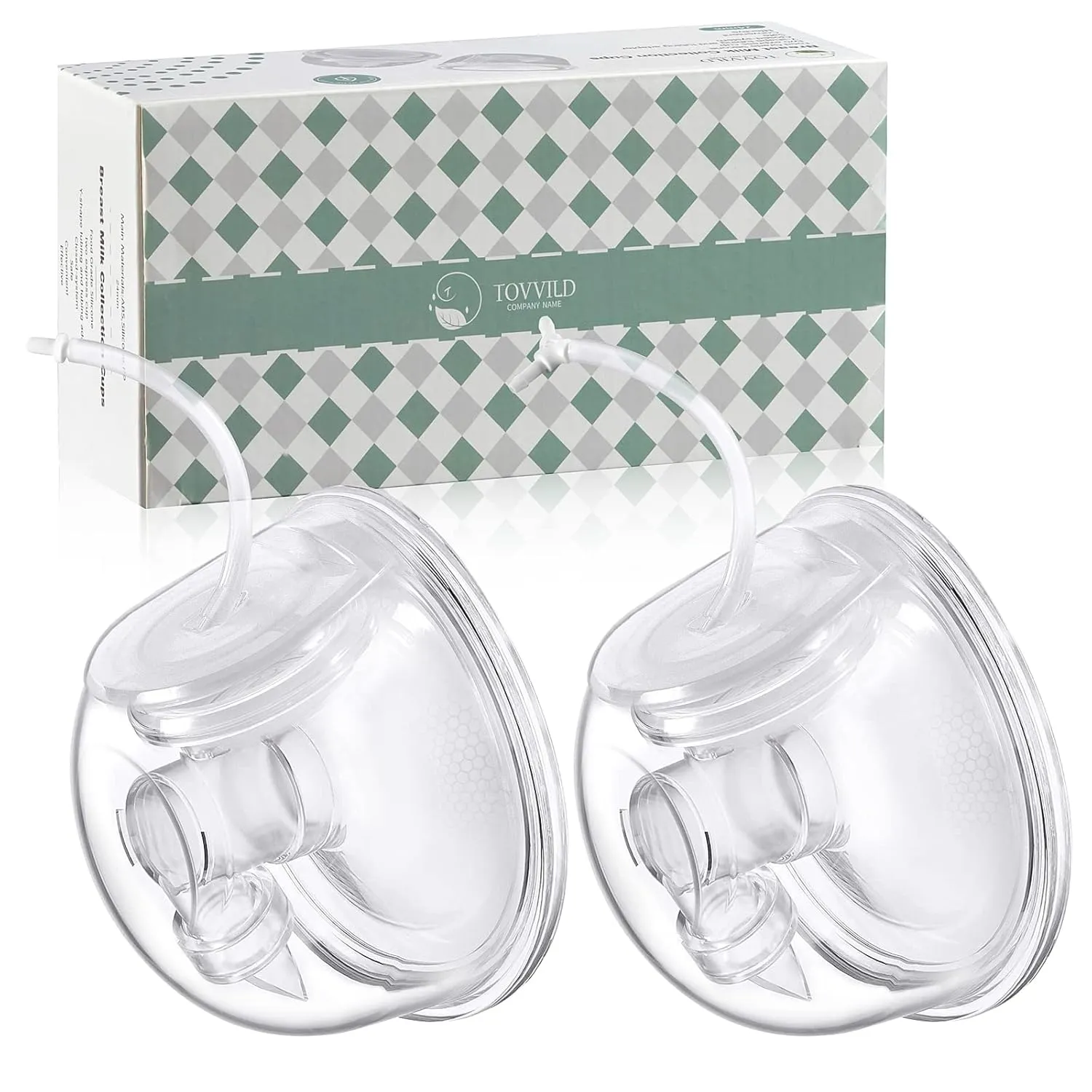 Breast Pump Milk Collection Cup - Compatible with Spectra S1/S2/S9, Not Original Accessories, Replace Breast Pump Kits, 24mm Flange Milk Collector Cup Tubing Parts