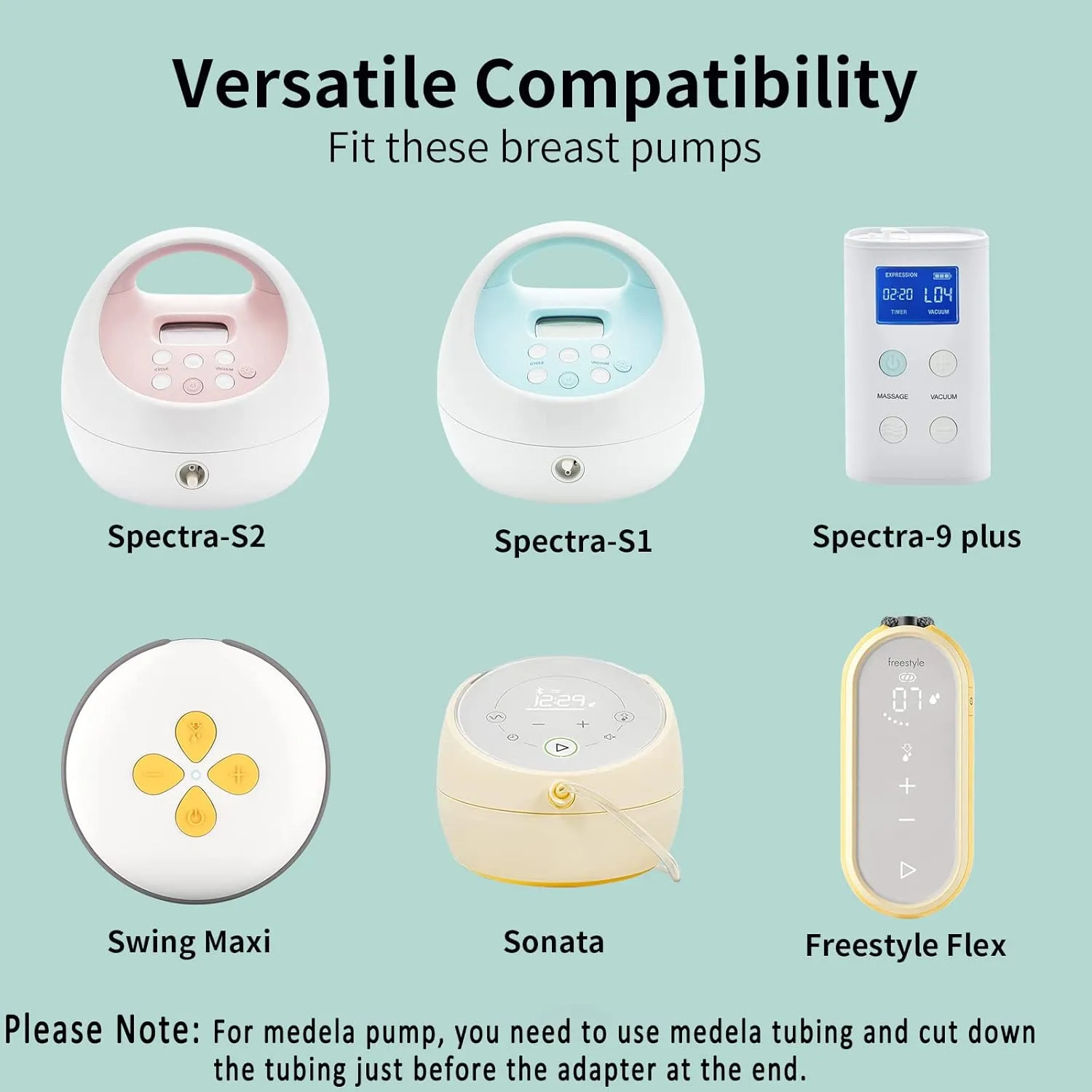 Breast Pump Milk Collection Cup - Compatible with Spectra S1/S2/S9, Not Original Accessories, Replace Breast Pump Kits, 24mm Flange Milk Collector Cup Tubing Parts