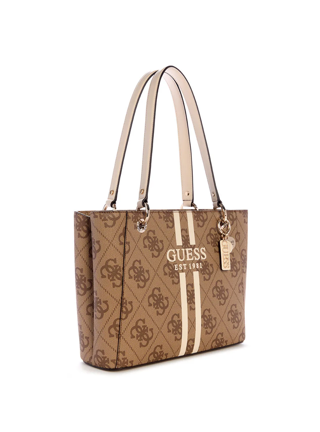 Brown Logo Noelle Small Tote Bag