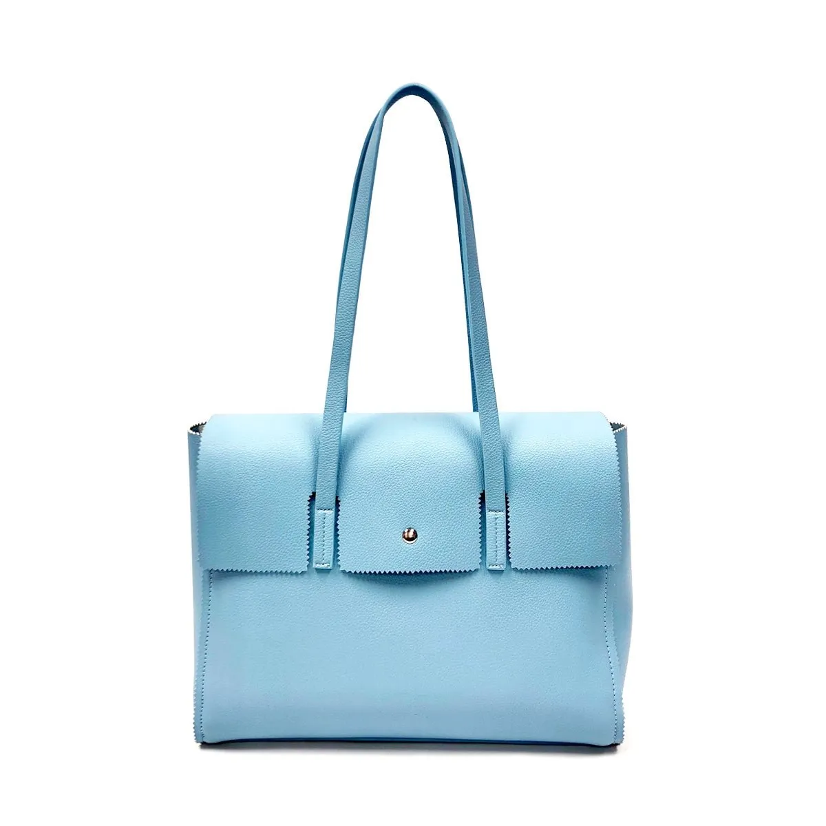 BTT19169 Everyday Tote w/ Gingham-Print Lining