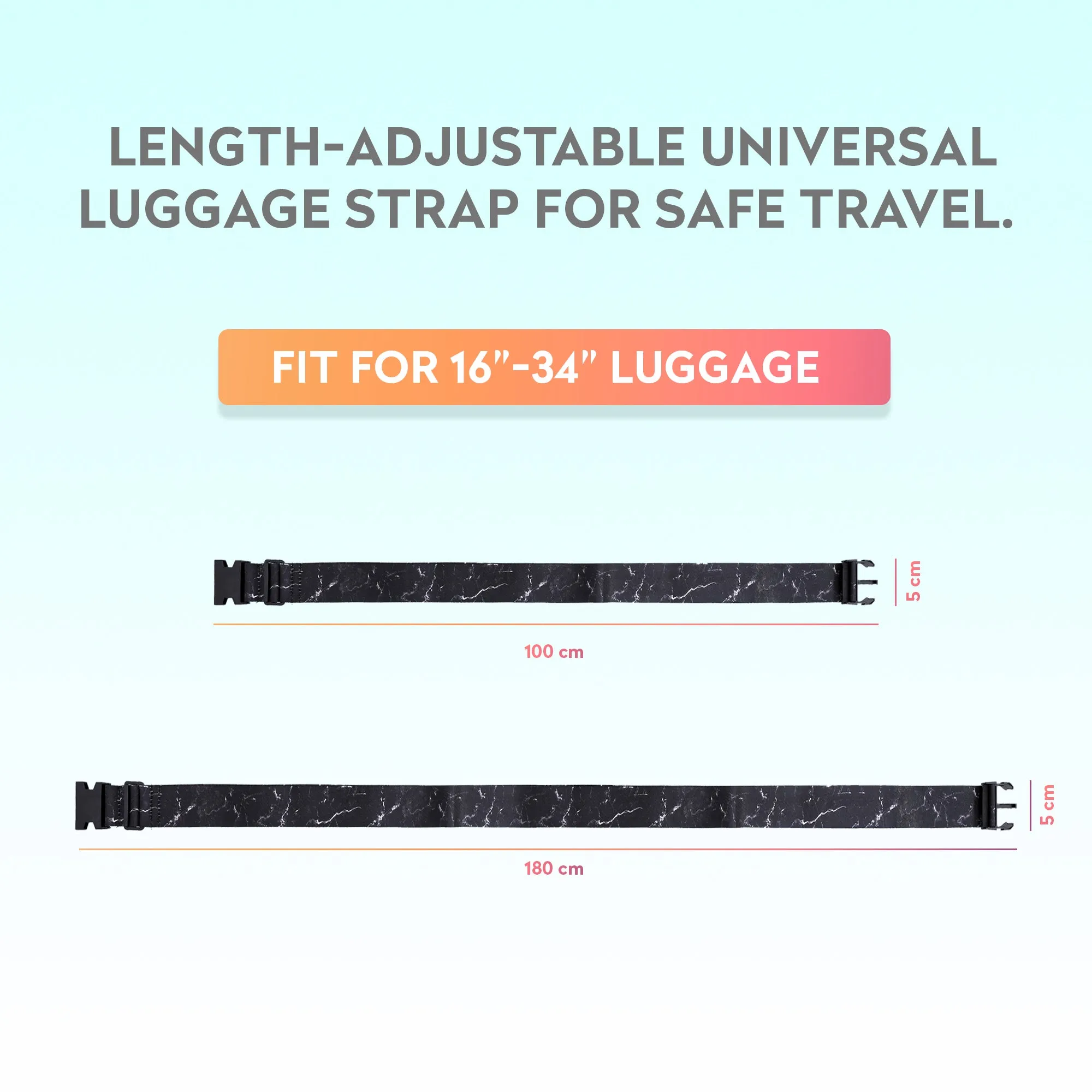BucklePro Quick Release Adjustable Luggage Strap