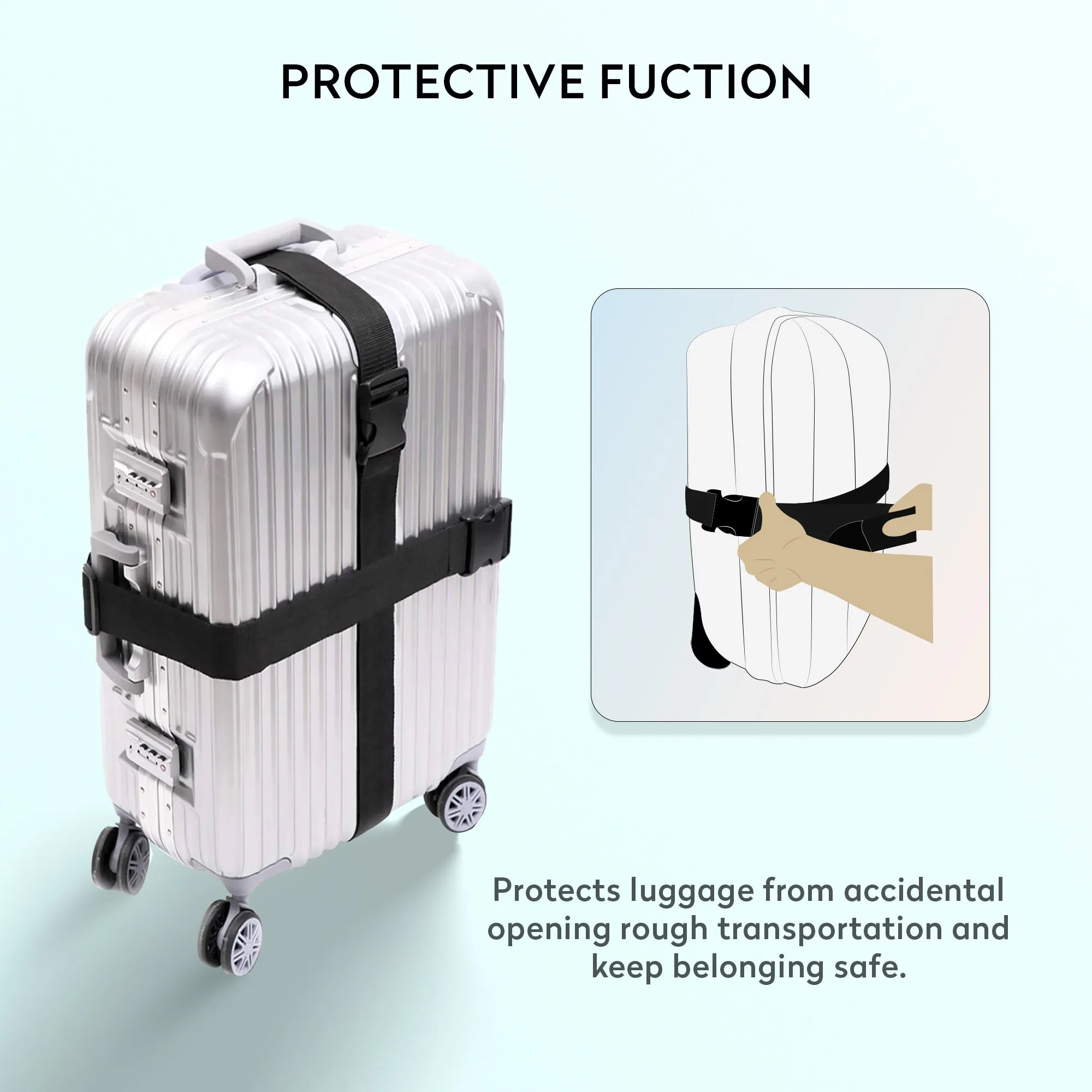 BucklePro Quick Release Adjustable Luggage Strap
