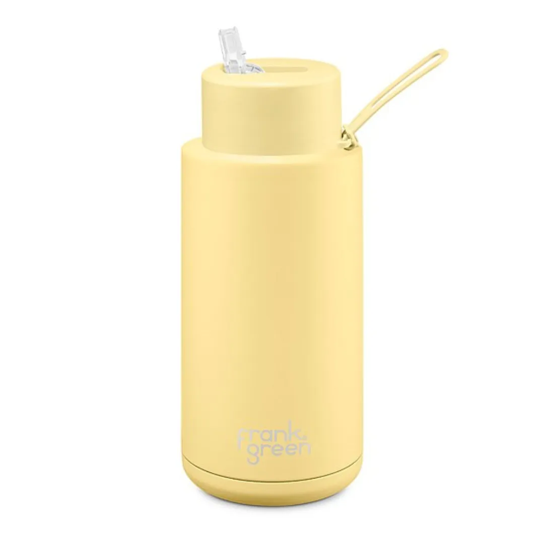 Buttermilk Ceramic Reusable Bottle 34oz/1L - Frank Green