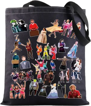 BWWKTOP Musical Character Tote Bag Theater Shoulder Bag Musical Merchandise