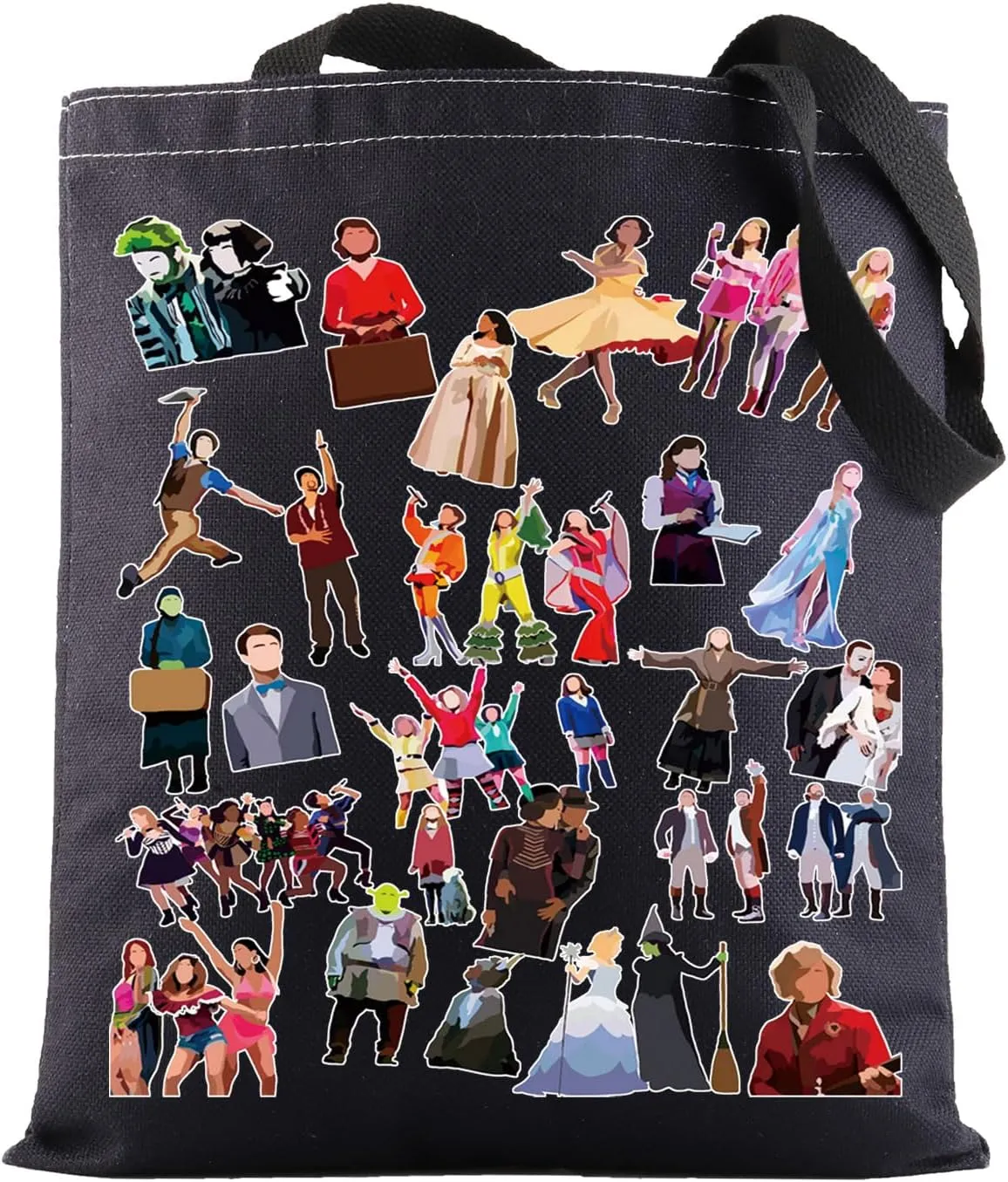 BWWKTOP Musical Character Tote Bag Theater Shoulder Bag Musical Merchandise