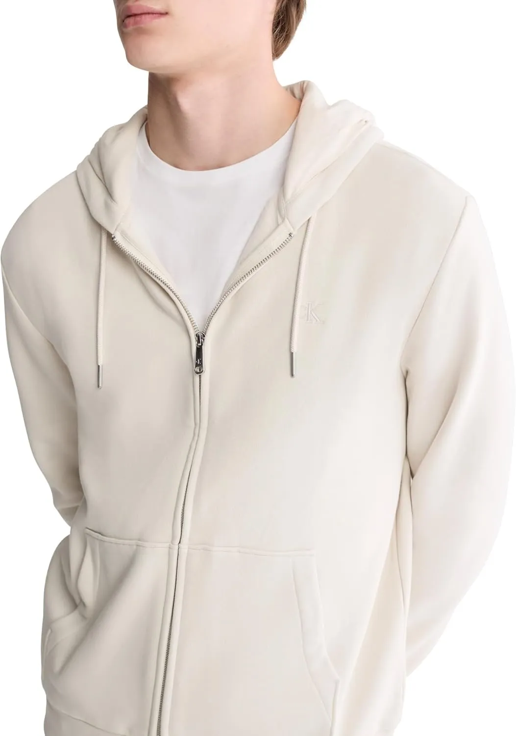 Calvin Klein Men's Relaxed Fit Archive Logo Fleece Full Zip Hoodie