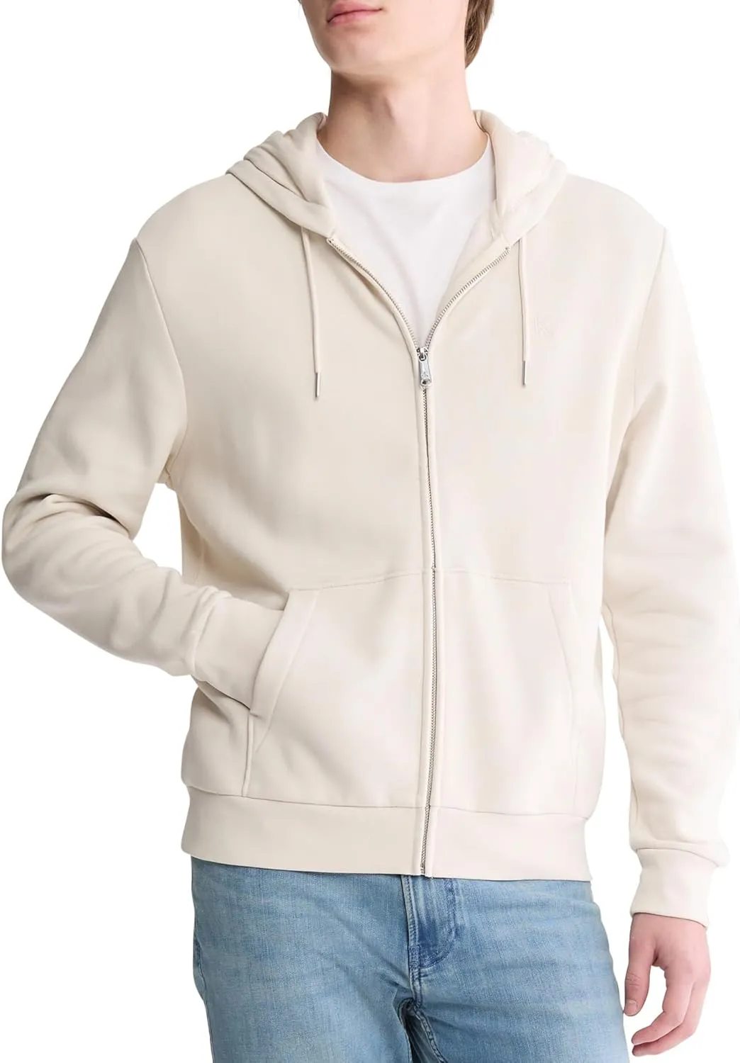 Calvin Klein Men's Relaxed Fit Archive Logo Fleece Full Zip Hoodie