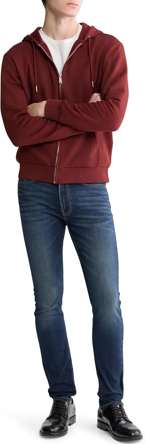 Calvin Klein Men's Relaxed Fit Archive Logo Fleece Full Zip Hoodie