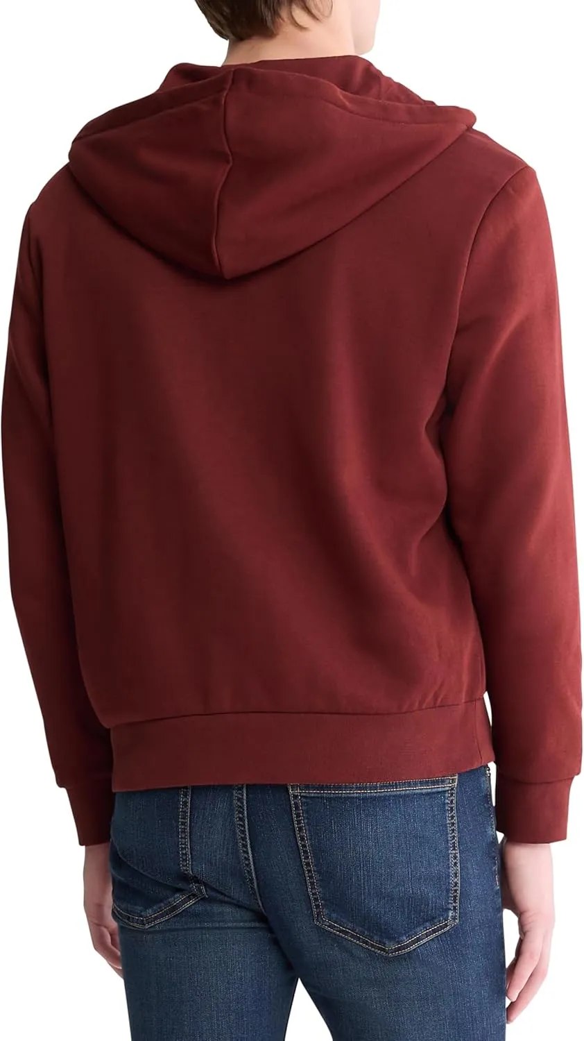 Calvin Klein Men's Relaxed Fit Archive Logo Fleece Full Zip Hoodie
