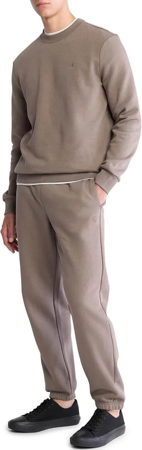 Calvin Klein Men's Relaxed Fit Monogram Logo Fleece Sweatshirt