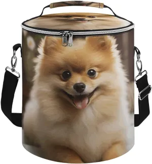 Camping Cooler Bag, Cute Pomeranian Dog Print Portable Ice Pack Outdoor Cooler Bag Picnic Cooler Bag Foldable Cooler Bag, style