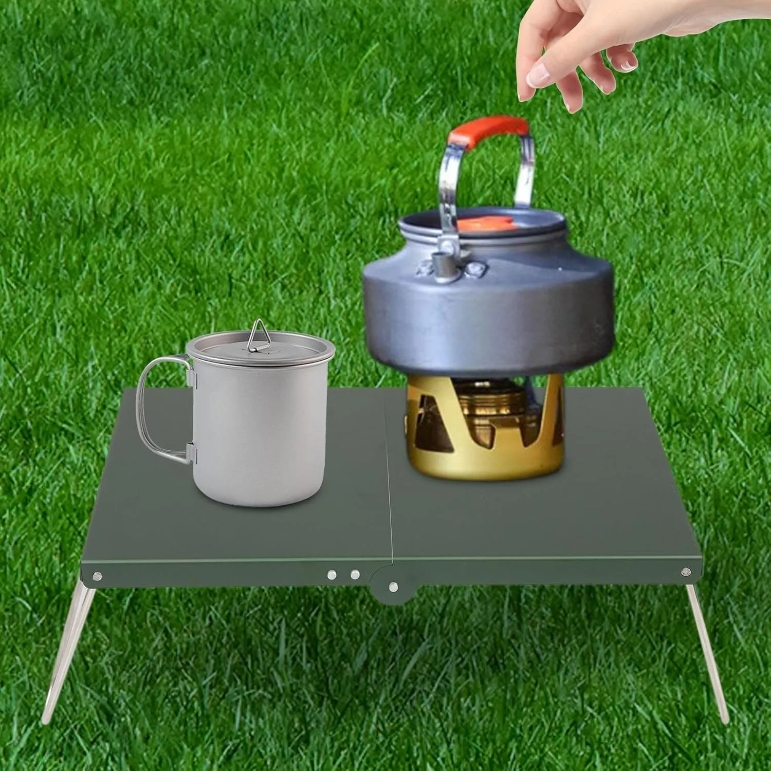 Camping Folding Table Portable Lightweight Easy Carrying Outdoor Furniture Camping Table for Picnic BBQ Outdoor camping table Foldable camping table Wilderness camping table Hiking camping ta