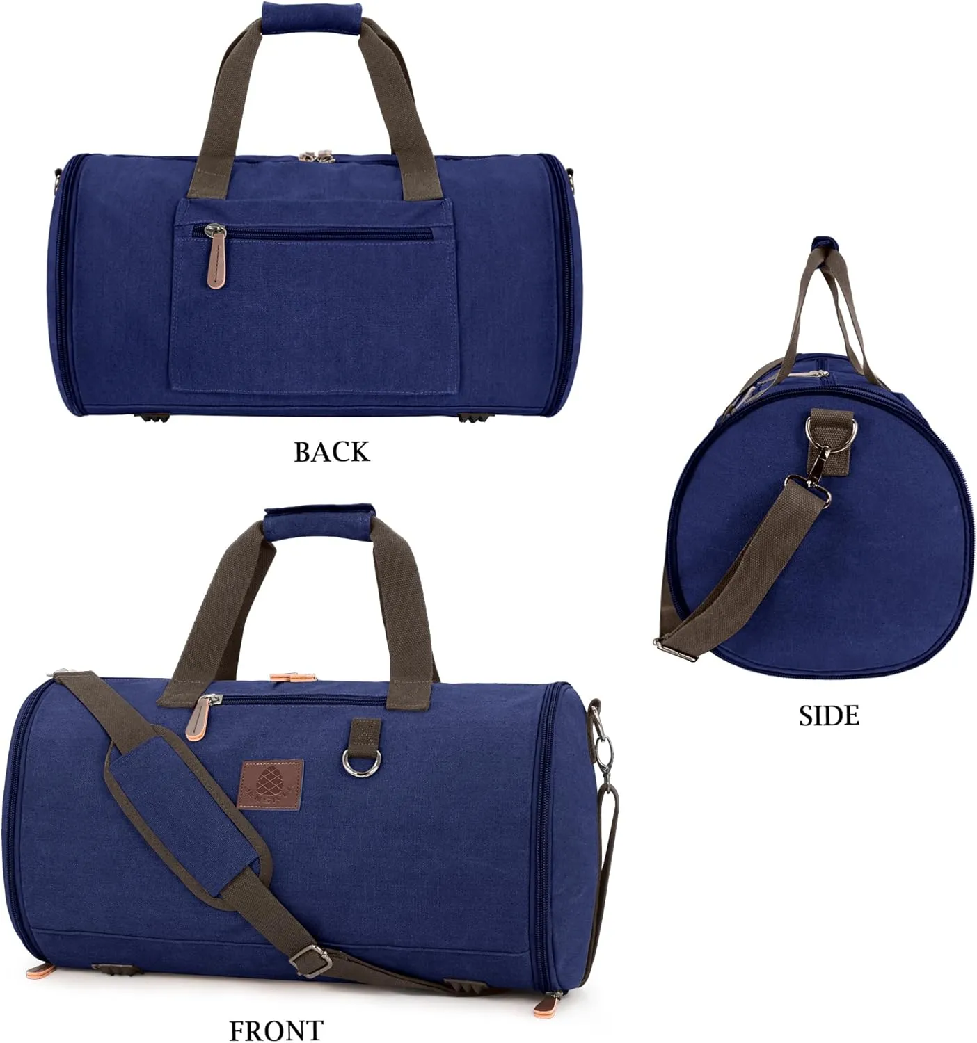 Canvas Duffle Bag for Men - 50L-70L Large Weekender Overnight Expandable Carry On Bag