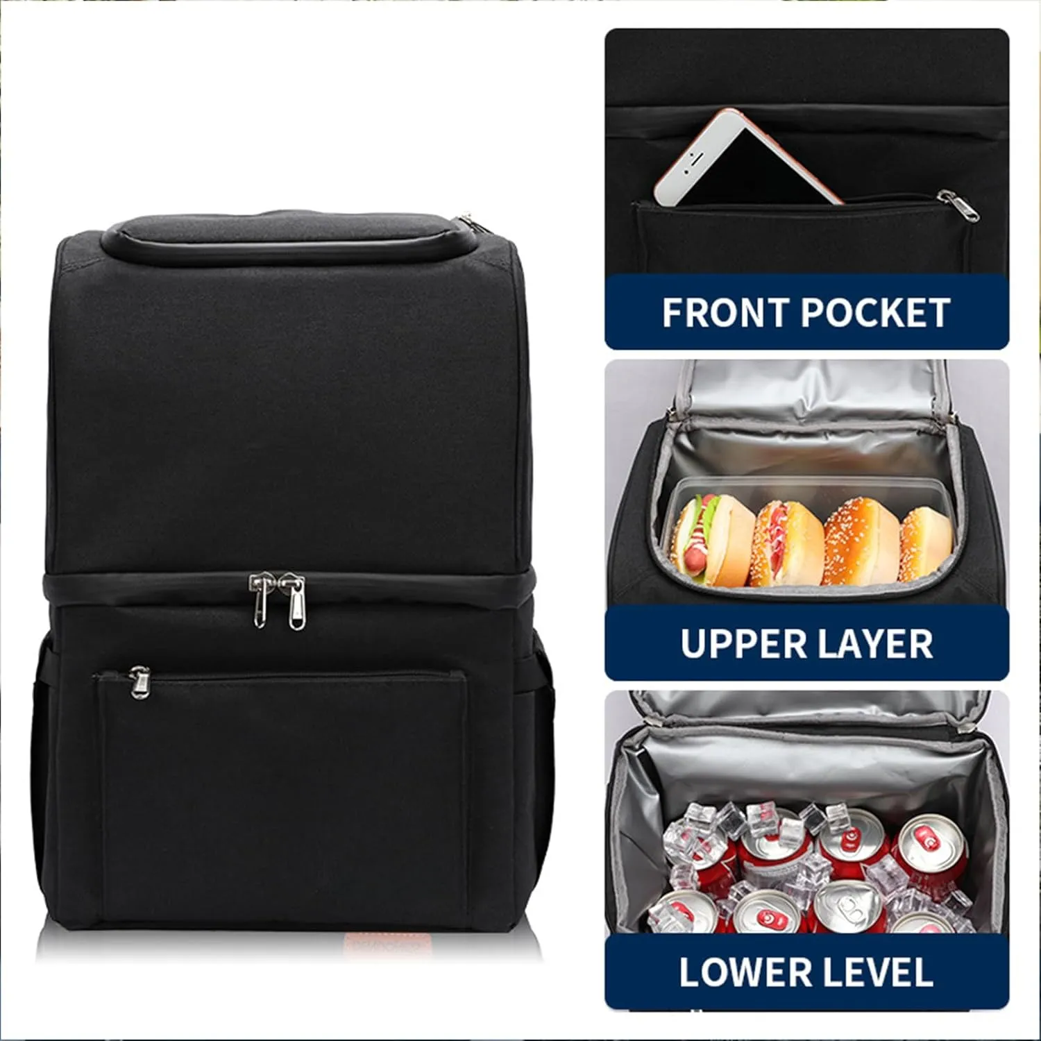 Car Camping Coolers for Audi Q1/Q2/Q3/Q4/Q5/Q6/Q7/Q8/TT, Waterproof Portable Cooler, Leak Proof Picnic Insulated Bag, Ultra-Light Premium Ice Chest Box,F-Rainforest Camouflage