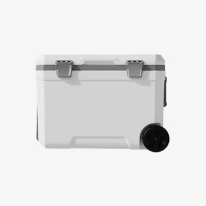 Car Camping Coolers for Fisker Alaska/Emotion/Ocean/Concept/Karma, Waterproof Portable Cooler, Leak Proof Picnic Insulated Bag, Ultra-Light Premium Ice Chest Box,B-White-45L