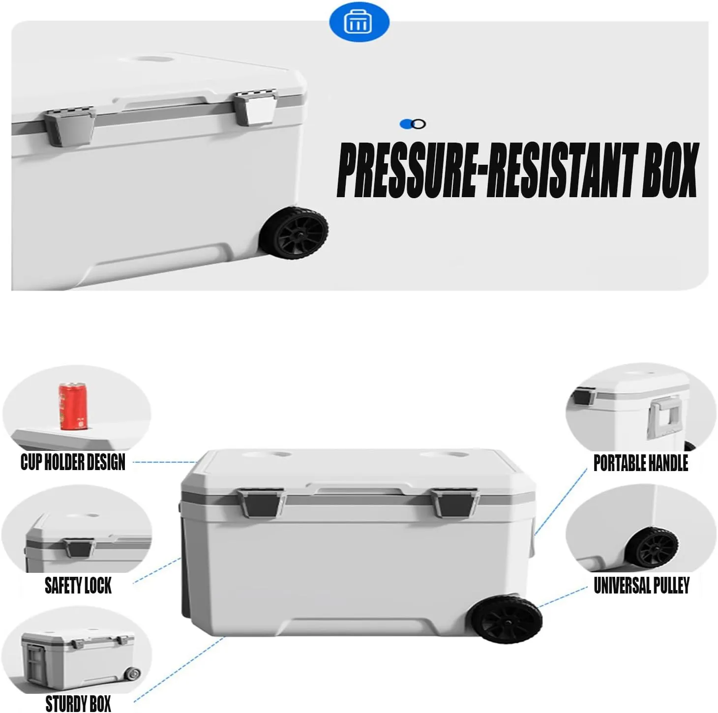 Car Camping Coolers for Isuzu Concept/Como/D-Max/MU-X/N-Series/Panther/Amigo/Aska, Waterproof Portable Cooler, Leak Proof Picnic Insulated Bag, Ultra-Light Premium Ice Chest Box