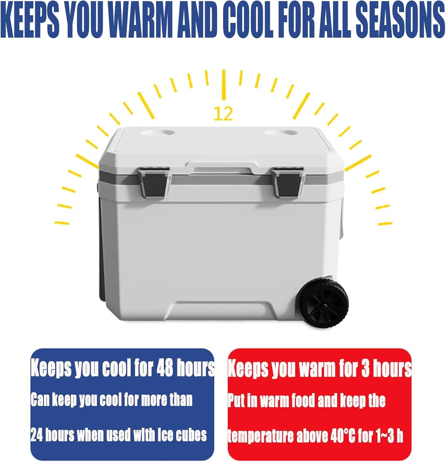 Car Camping Coolers for Isuzu Concept/Como/D-Max/MU-X/N-Series/Panther/Amigo/Aska, Waterproof Portable Cooler, Leak Proof Picnic Insulated Bag, Ultra-Light Premium Ice Chest Box
