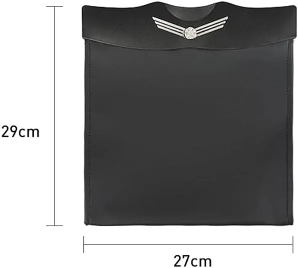 Car Trash Can for Mazda Mazda3 Axela Mazda6 Atenza CX50 CX4 CX30 Hanging Car Storage Bag with Lighting Garbage Bag Emblem Garbage Bag Waterproof,Beige