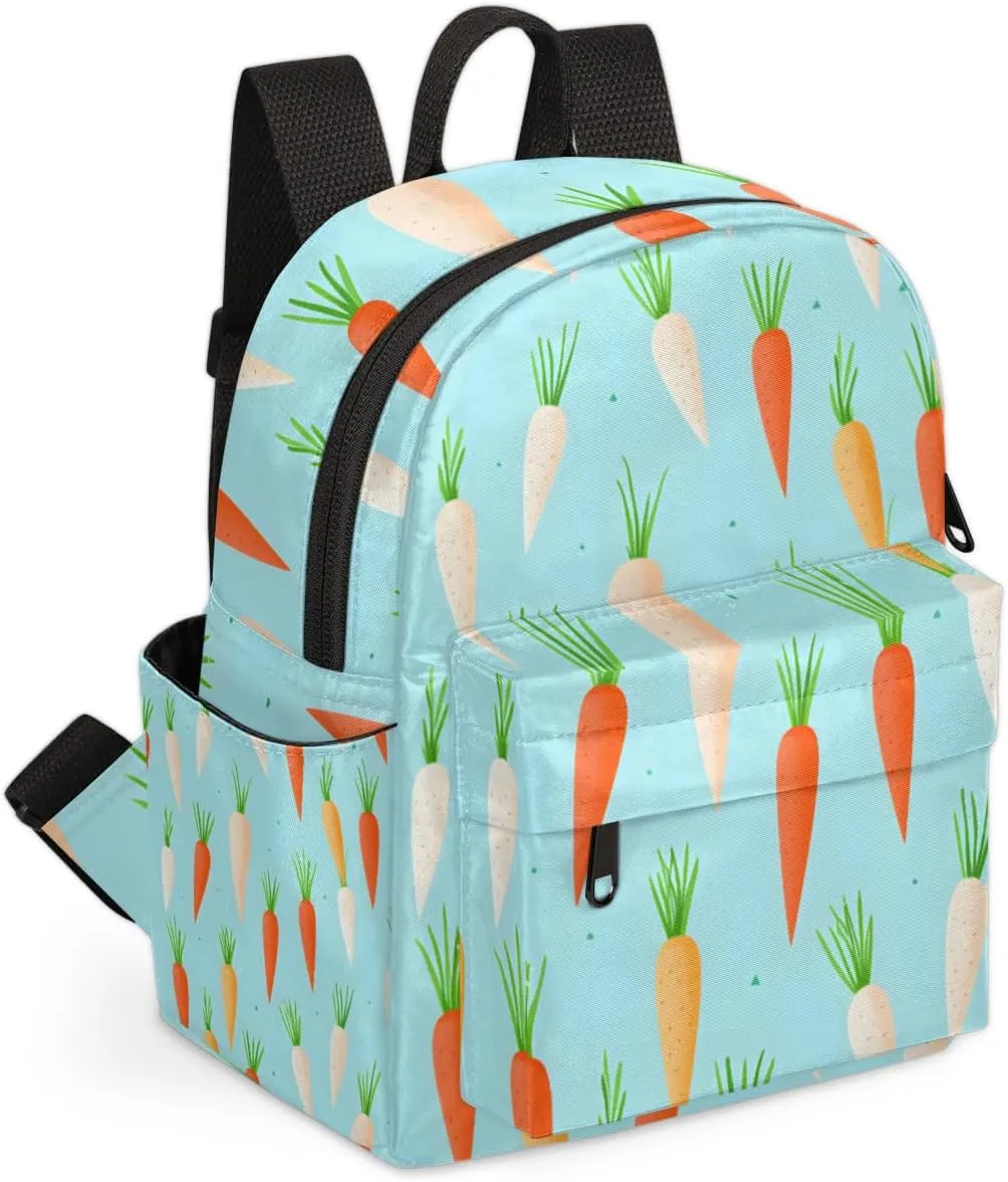 Carrot Print Mini Backpack Purse for Women Fashion Lightweight Small Daypack Ladies Travel Handbags Shoulder Bag