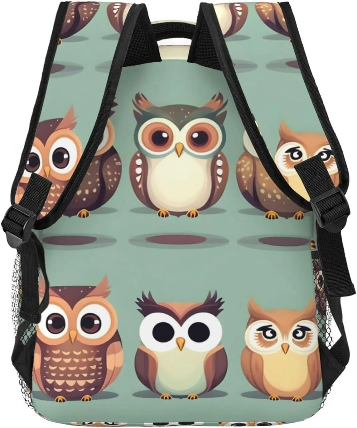 Cartoon Owls Cute Print Laptop Backpack Stylish Bookbag College Daypack Travel Business Work Bag For Men Women