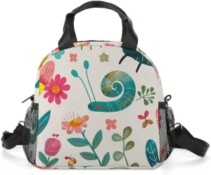 Cartoon Small Insect Insulated Lunch Bag Portable Lunch Box Tote Cooler Bags Lunchbox For Travel Picnic Work