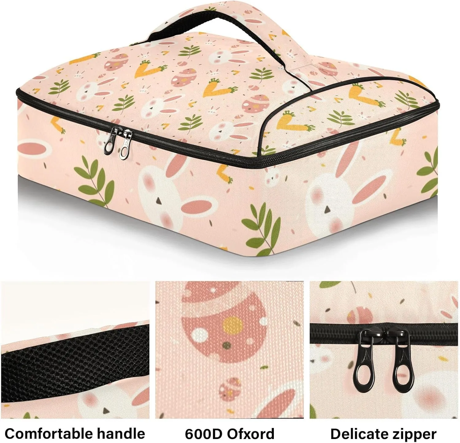 Casserole Carriers for Hot or Cold Food Reusable Casserole Dish Carrier Insulated Thermal Large Capacity Durable Perfect for Party Camping Family Gatherings Yellow Fish