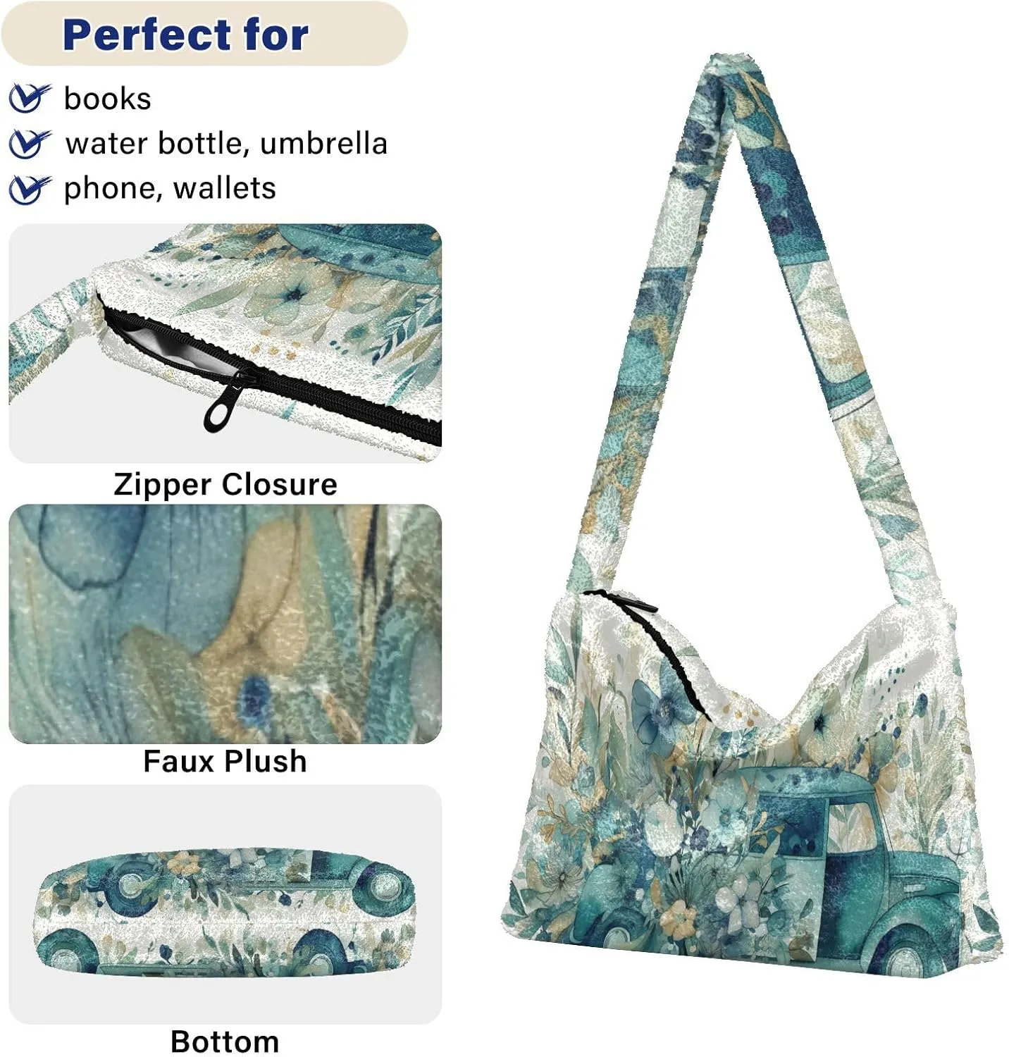 Cat on Red Crab Floating Womens Shoulder Bag, Lady Shoulder Handbag, Shoulder Tote Bag for Women