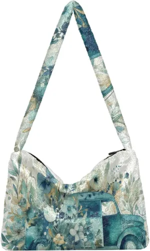 Cat on Red Crab Floating Womens Shoulder Bag, Lady Shoulder Handbag, Shoulder Tote Bag for Women