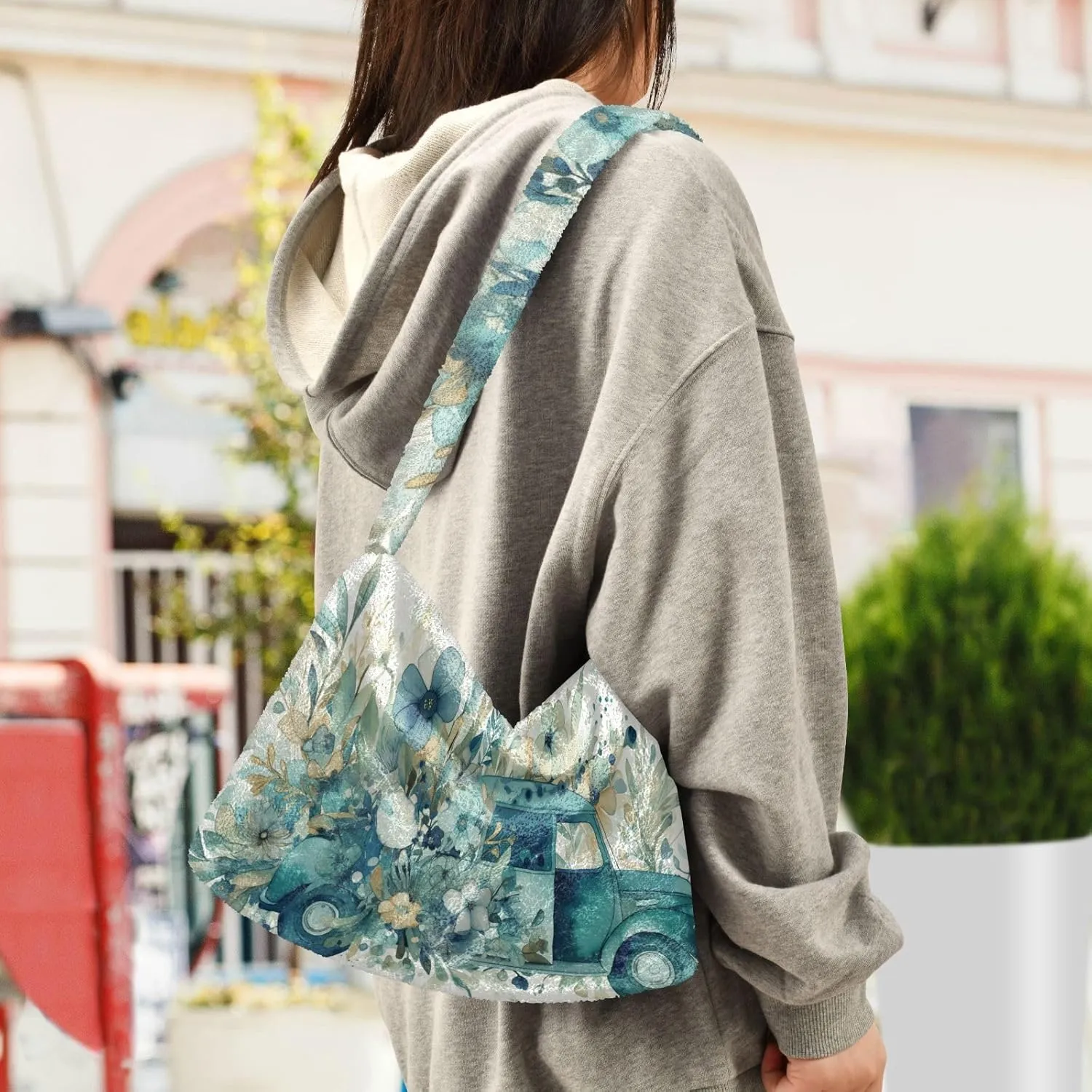 Cat on Red Crab Floating Womens Shoulder Bag, Lady Shoulder Handbag, Shoulder Tote Bag for Women