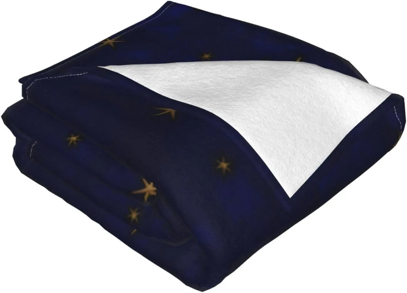 Celestial Starry Night 60"X50" Flannel Blanket - 100% Soft Polyester, Lightweight and Warm, Suitable for Families, Camping, Travel
