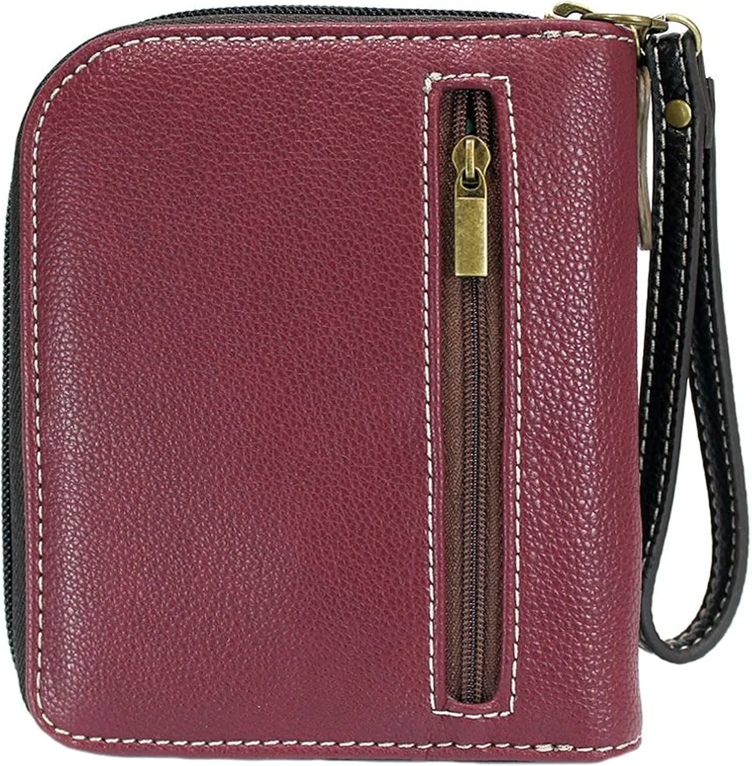 CHALA Ivory Paw Print Zip-Around Wallet, LaserCut Plum Tote- Dog Mom Gift Set