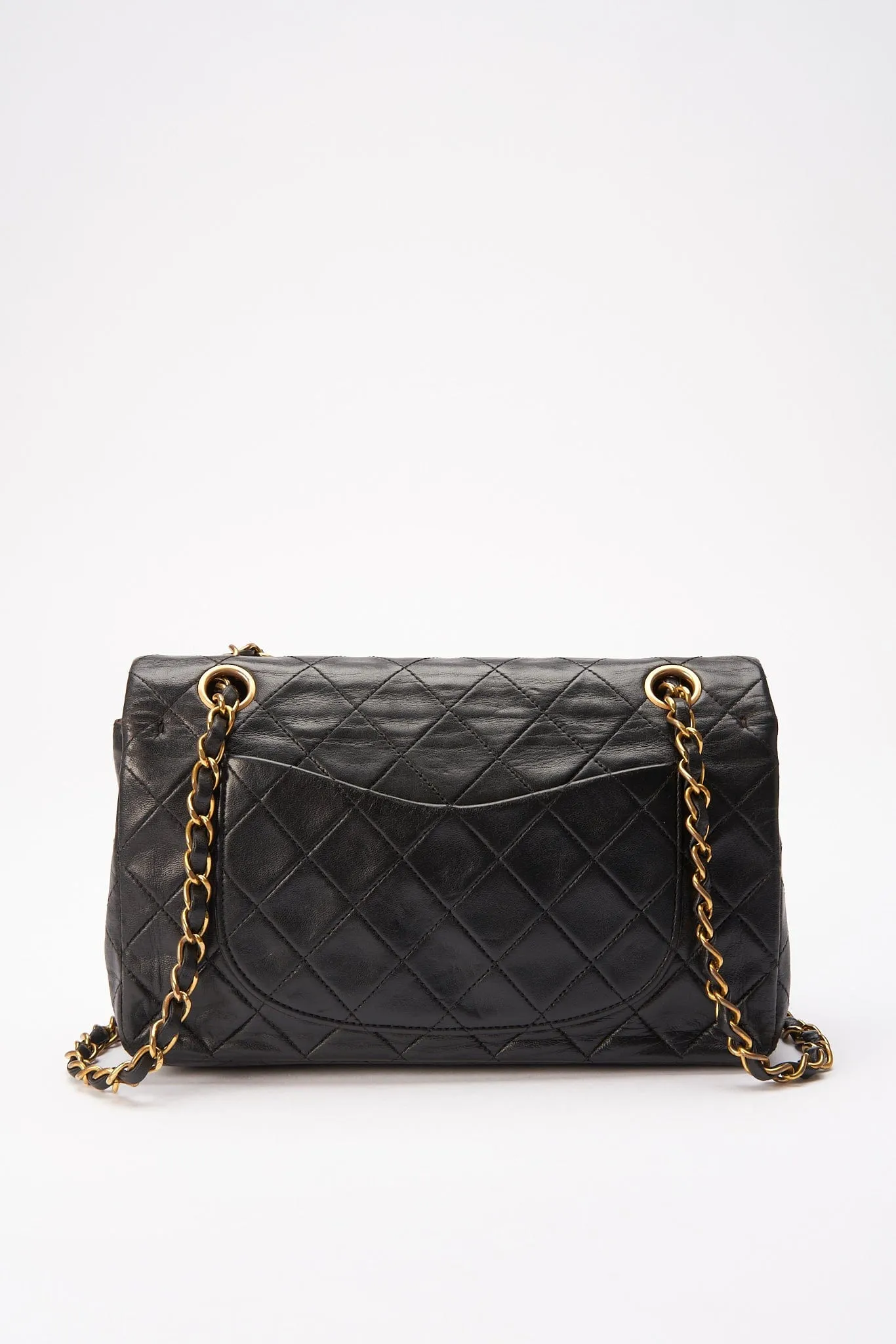 Chanel Classic Double Flap Bag Small Black Lambskin Leather