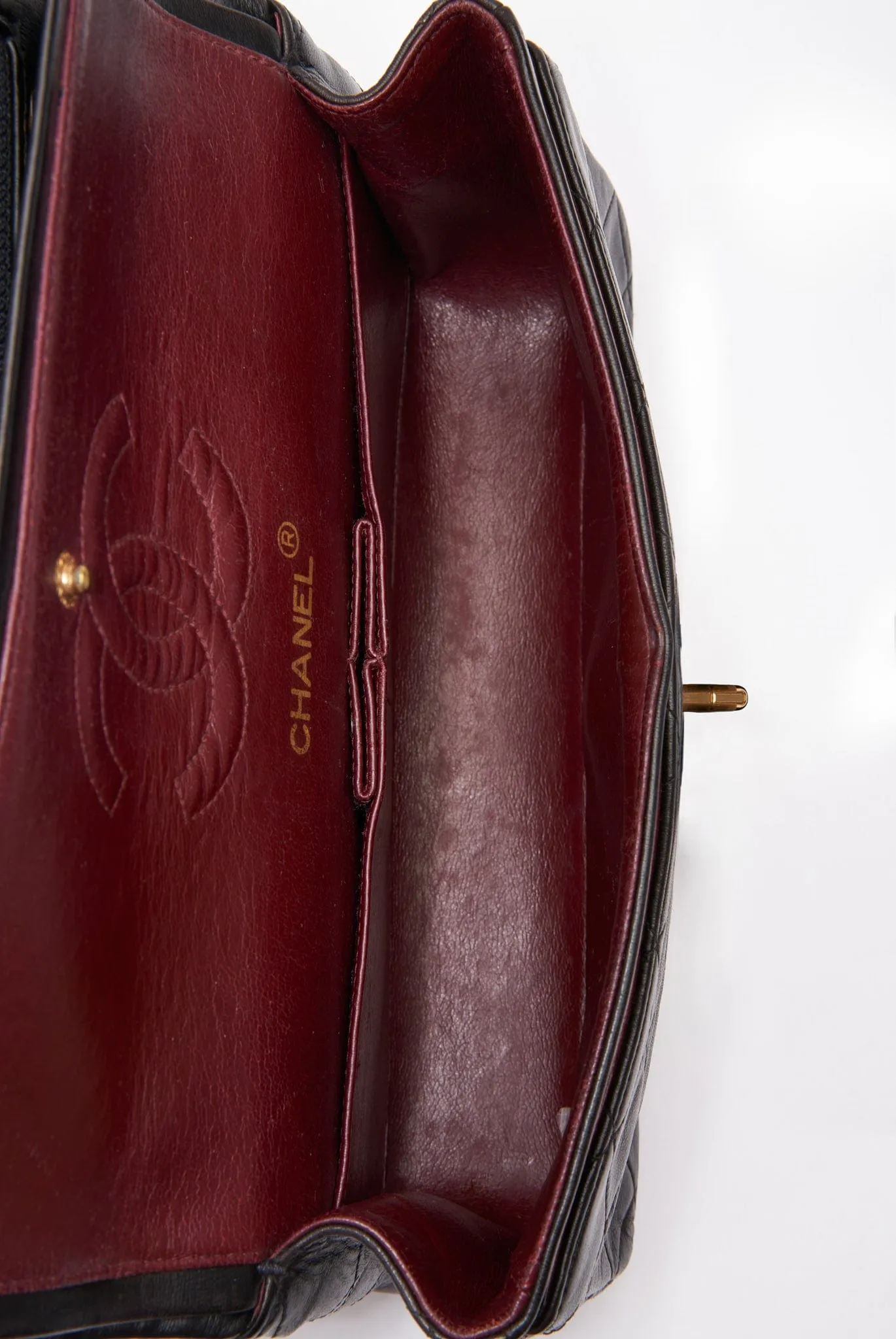 Chanel Classic Double Flap Bag Small Black Lambskin Leather