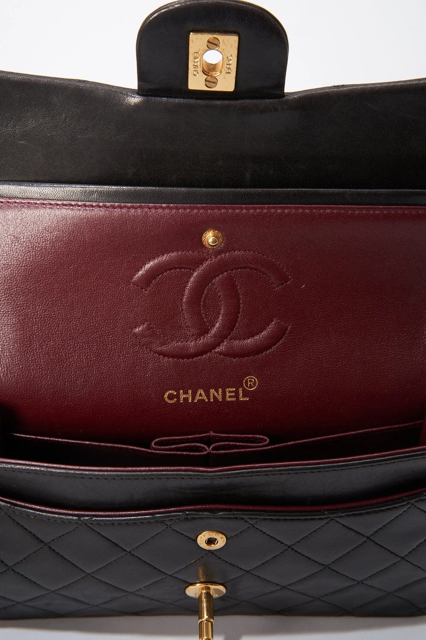Chanel Classic Double Flap Bag Small - Black Quilted Leather