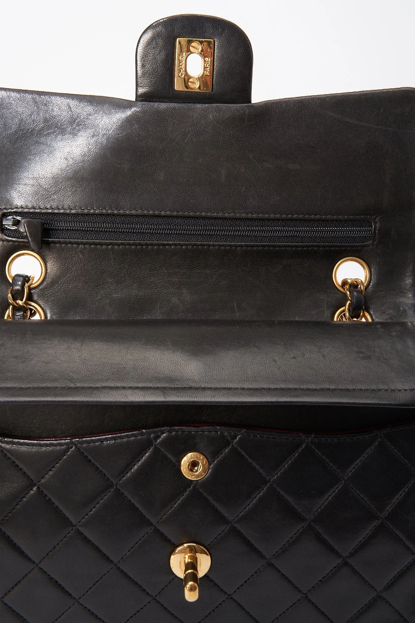 Chanel Classic Double Flap Bag Small - Black Quilted Leather