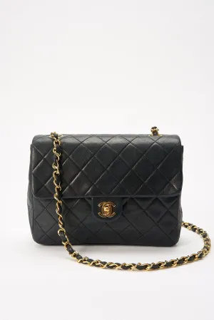 Chanel Classic Flap Small Square Bag - Navy