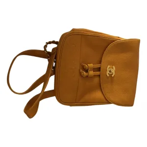 Chanel yellow leather backpacks