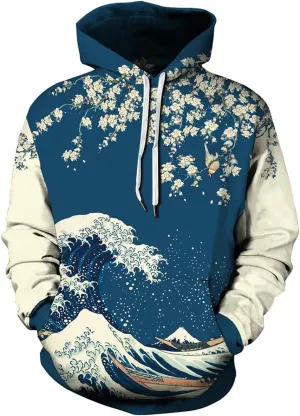 Chaos World Men's Novelty Hoodie Long Sleeves 3D Funny Graphic Print Sweatshirt Pullover