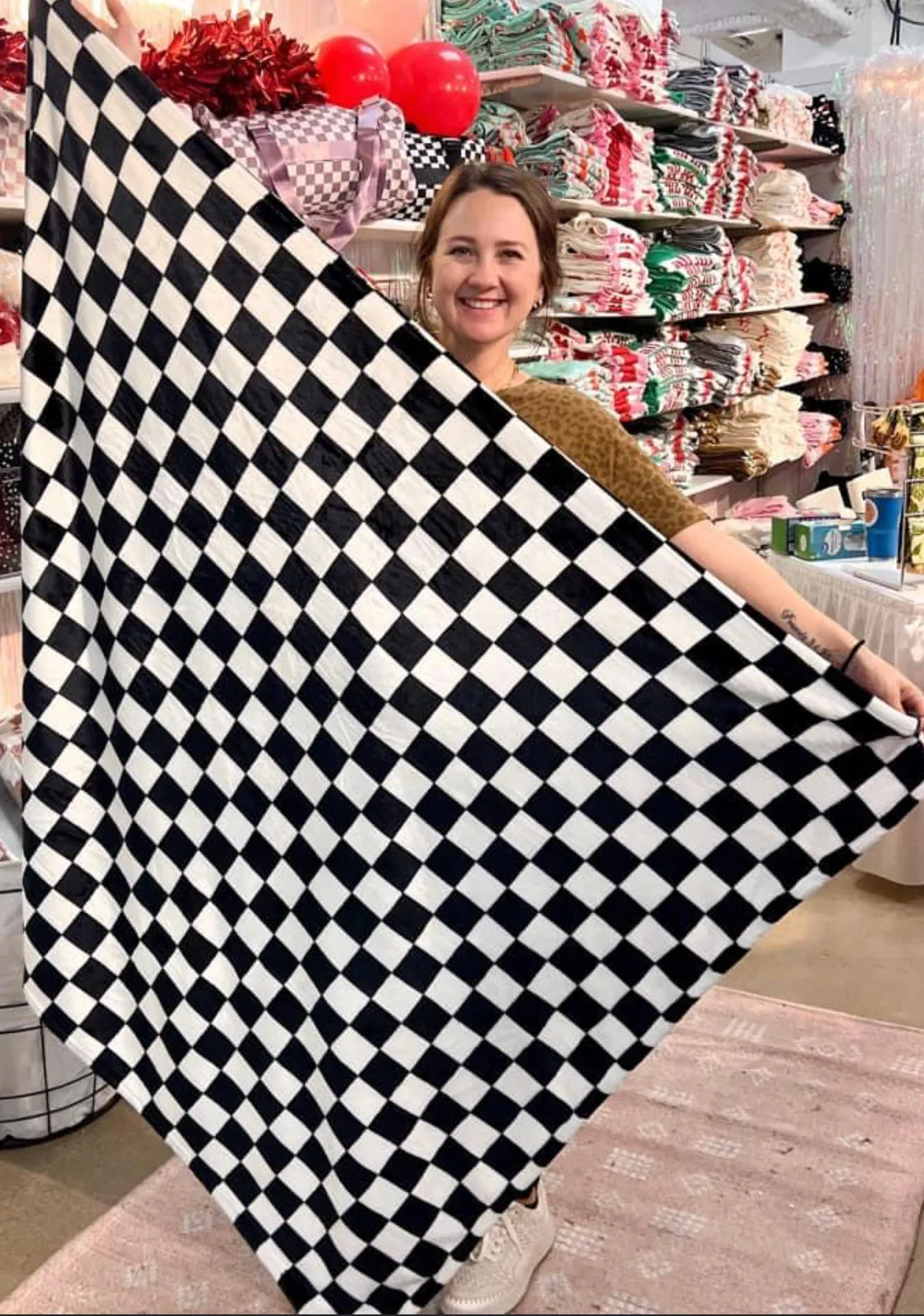 Checkered Fleece Blanket